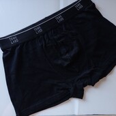 Бавовняні чоловічі труси боксери чорного кольору М. Мужские трусы 9215