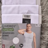 Майка мужская, Livergy,, набор 3 шт, размер М 100% хлопок,