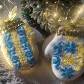 Новорічний декор/іграшки з вишивкою