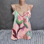 Симпатичная шёлковая блузка- майка, р.34/36(евро)