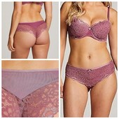 Hunkemoller! Мереживні жіночі труси напівбатального розміру 2Хл розмір grape nectar! Лот 2