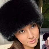 Шикарна зимова хутряна шапочка-високоякісне еко хутро!