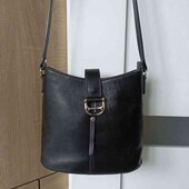  женская стильная кожаная сумочка цвет черный нюанс 