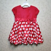 Червона сукня в білий горох (3-6 міс)