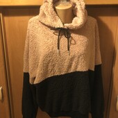 Меховушка, плюшева, кофта, худи, L-XL.