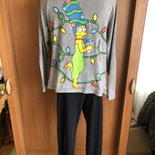 Пижама, комплект, костюм, 100% коттон, XS. Simpsons. в ідеалі