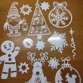 Заламіновані витинанки для вікон.Створіть святковий затишок у вашій оселі