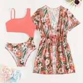 Гарний купальник+ парео накидка на дівчинку 11-12 р 146-152