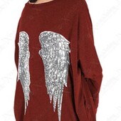 Вязаная туника с крыльями из пайеток пр. Италия