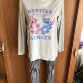 Пижама, комплект, размер 12-13 р 158 см. стич, в ідеалі