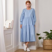 ♕ Розкішна жіноча сукня з попліну Tchibo, розмір наш 46-48(40 євро), нюанс