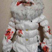 Новый  пуховик натуральный мех