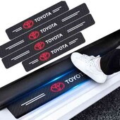 Комплект захисних плівок на пороги карбон з логотипом Renault, Mazda, Toyota, Ford, Mitsubishi