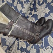 Утеплені чоботи з натуральної шкіри та хутра Manas 39p 25.5см