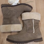 Зимові чобітки сапожки натуральна замша+овчина 38 розмір устілка-24