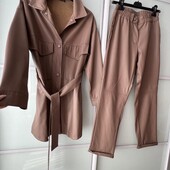 Осінній костюм брюки з сорочкою