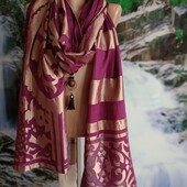 Шикарный огромный эффектный шарф-83Х250 см яркий, эффектный аксессуар.