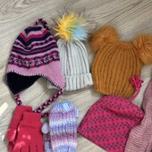 Шапки теплі лот на 4-6 років
