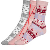 Лот=2шт! Жіночі новорічні шкарпетки Esmara р.35-38. Комплект з 2-х пар. Німеччина