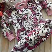 Махрова піжама р92,98 єдиноріг