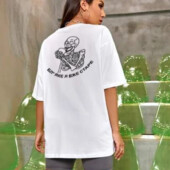 Жіноча футболка біла з мерчем "Бл* яке я вже старе