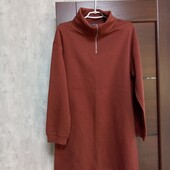 Новая брендовая теплая коттоновая кофта-туника р.М(14).