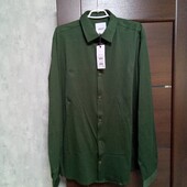 Новая брендовая коттоновая трикотажная мужская рубашка р.3XL(56-58)..