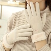 Стильні, мякенькі рукавиці на тонкому утеплені, колір на вибір ( беж, чорний, сірий)