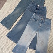 SALE ❤️ Всё от 19 грн!❣️дш 124 Три пары джинс для девочки, одним лотом на 4, 5, 6 лет