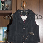 Котоновый жилет на модника,р.74