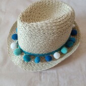 Дитяча соломяна шляпа для дівчинки 2-4, 7-10, 10+ років 6714