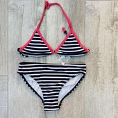Якісний яскравий роздільний смугастий купальник, Tchibo (Німеччина), розмір: 122/128