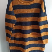 Платье туника теплое вязанное