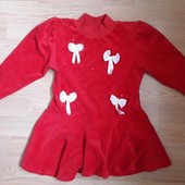 Теплое платье из велюра на 4-5 лет идеальное состояние ❤️❤️❤️