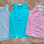 Майки для дівчинки 3шт