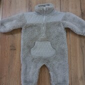 Теплий комбінезон тедді для хлопчика 0-3 міс