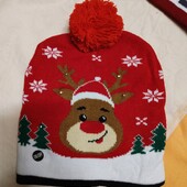 Шапка со светодиодной подсветкой олень