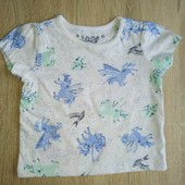 Футболка з єдинорогами Nutmeg на 1 міс р.56 см, сток