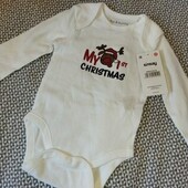 Боді з новорічним принтом Fox & Bunny 68 розмір