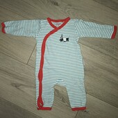 Велюровий чоловічок 56 розмір 1-2 місяці