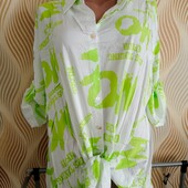 Стильна, штапельна блуза -сорочка оверсайз!Дивіться багато моїх лотів!