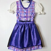 Дирндль октоберфест австрийский баварский костюм сарафан платье блузка фартук девочке