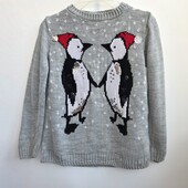 Красивый новогодний свитер TU Пингвины