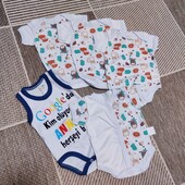 Одним лотом! Нові боді на 0-3 міс, 3-6 міс 100% бавовна