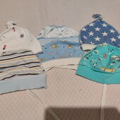 Шапочки на для хлопчика на 0-3міс.