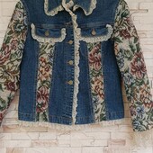 Шикарна джинсовка з вишивкою, р.підліток або xs-s
