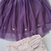 Чудовий наборчик шорти + фатінова майочка на 7-8 років