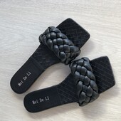 Шльопанці косички квадратний носик