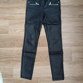Підліткові штани скіни на дівчинку, схоже на шкіру, 152-158 11-13 р