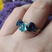 Потрійна срібна каблучка